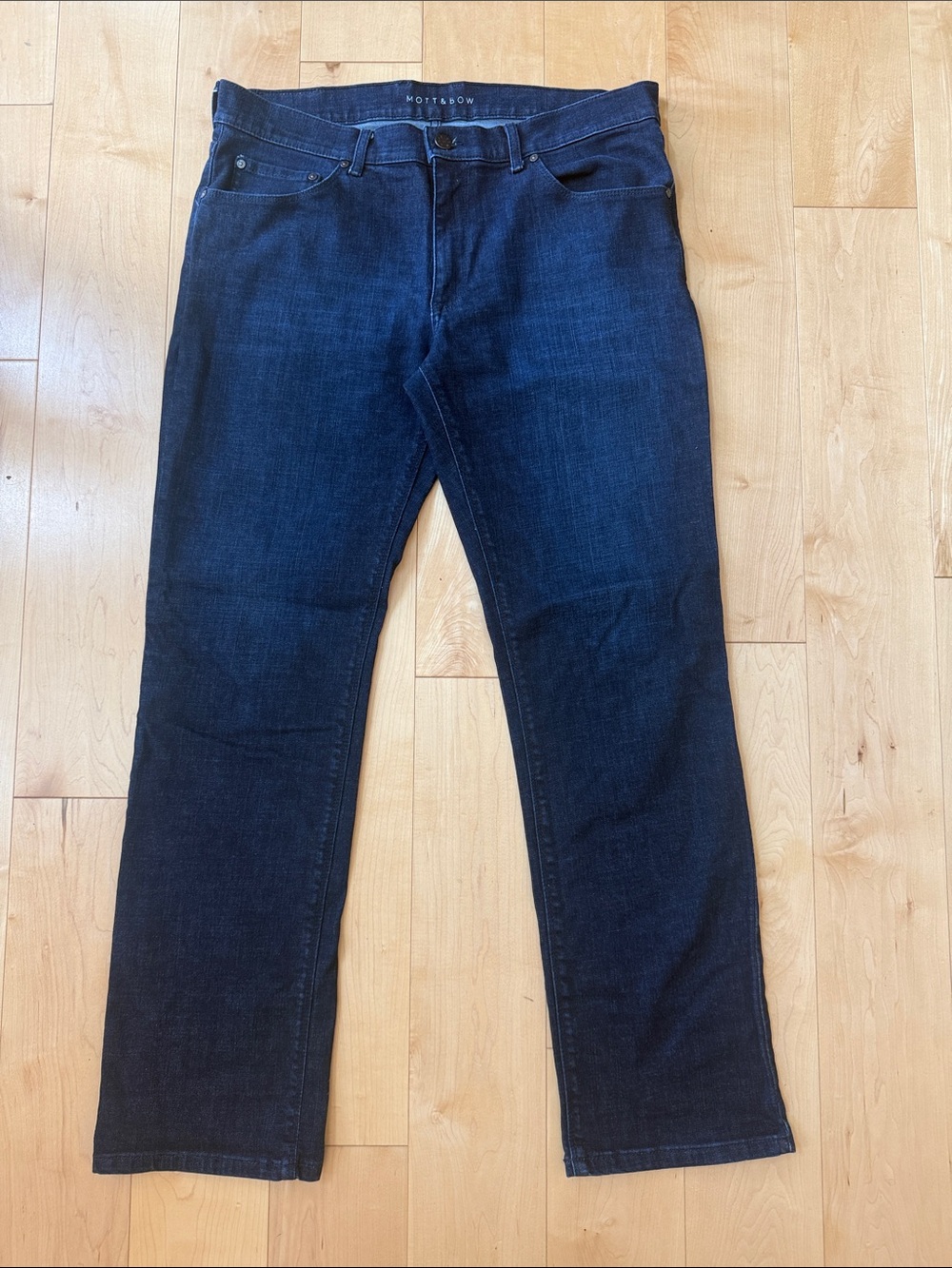 Mott & Bow Men's Dark Blue Slim Straight Jeans 35w x 32 L